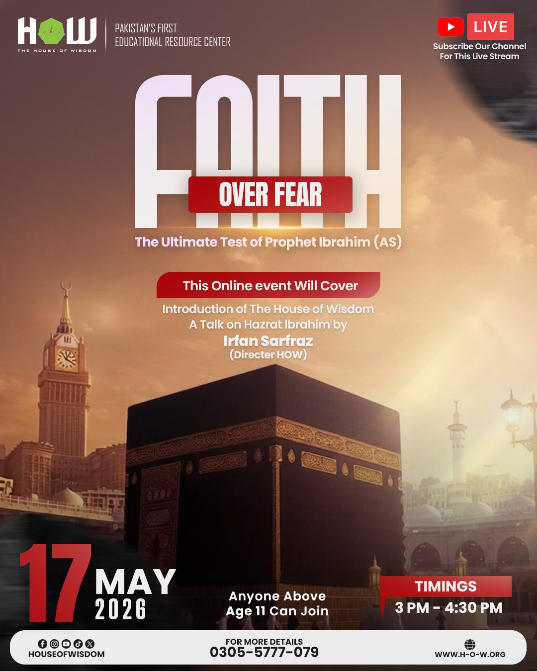 FAITH OVER FEAR: The Ultimate Test of Prophet Ibrahim (AS) program